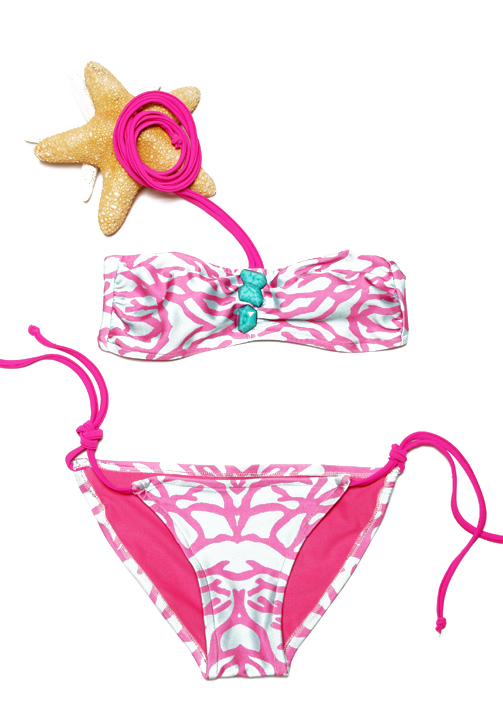 White Pink 2 Piece Bathingsuit White Pink 2 Piece Bathingsuit